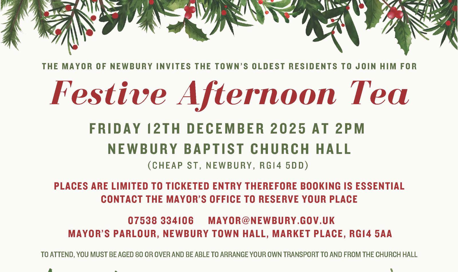 Poster Festive Afternoon Tea