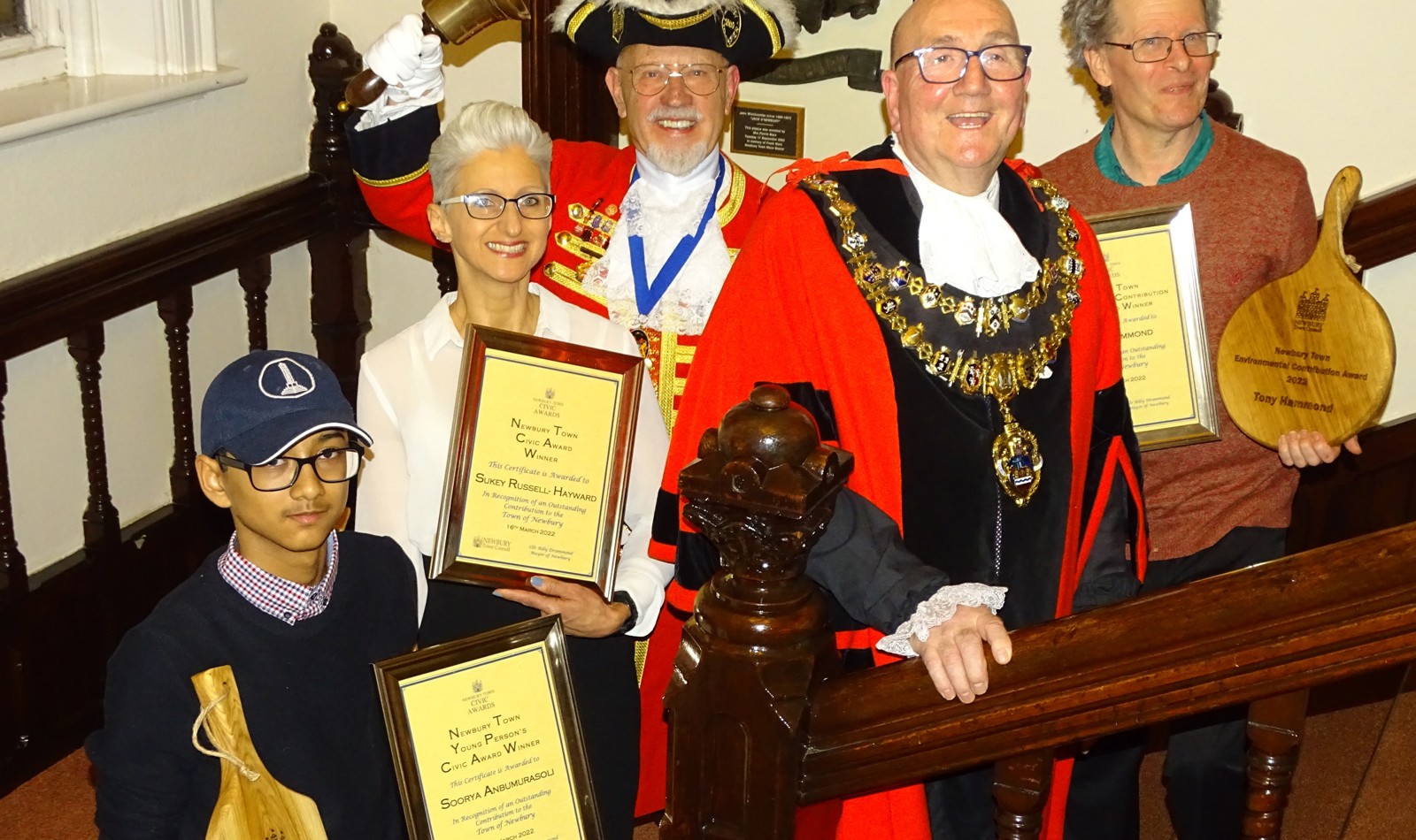 Civic Awards Launch 2023 2022 Winner With Mayor Of Newbury 2022 Cllr Billy Drummond