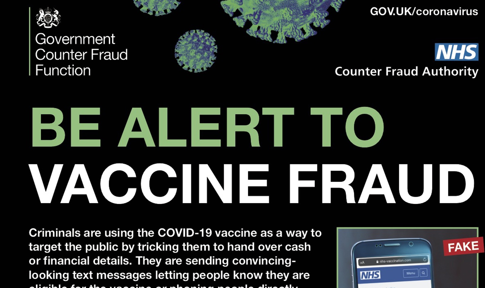 Be Alert to Vaccine Fraud