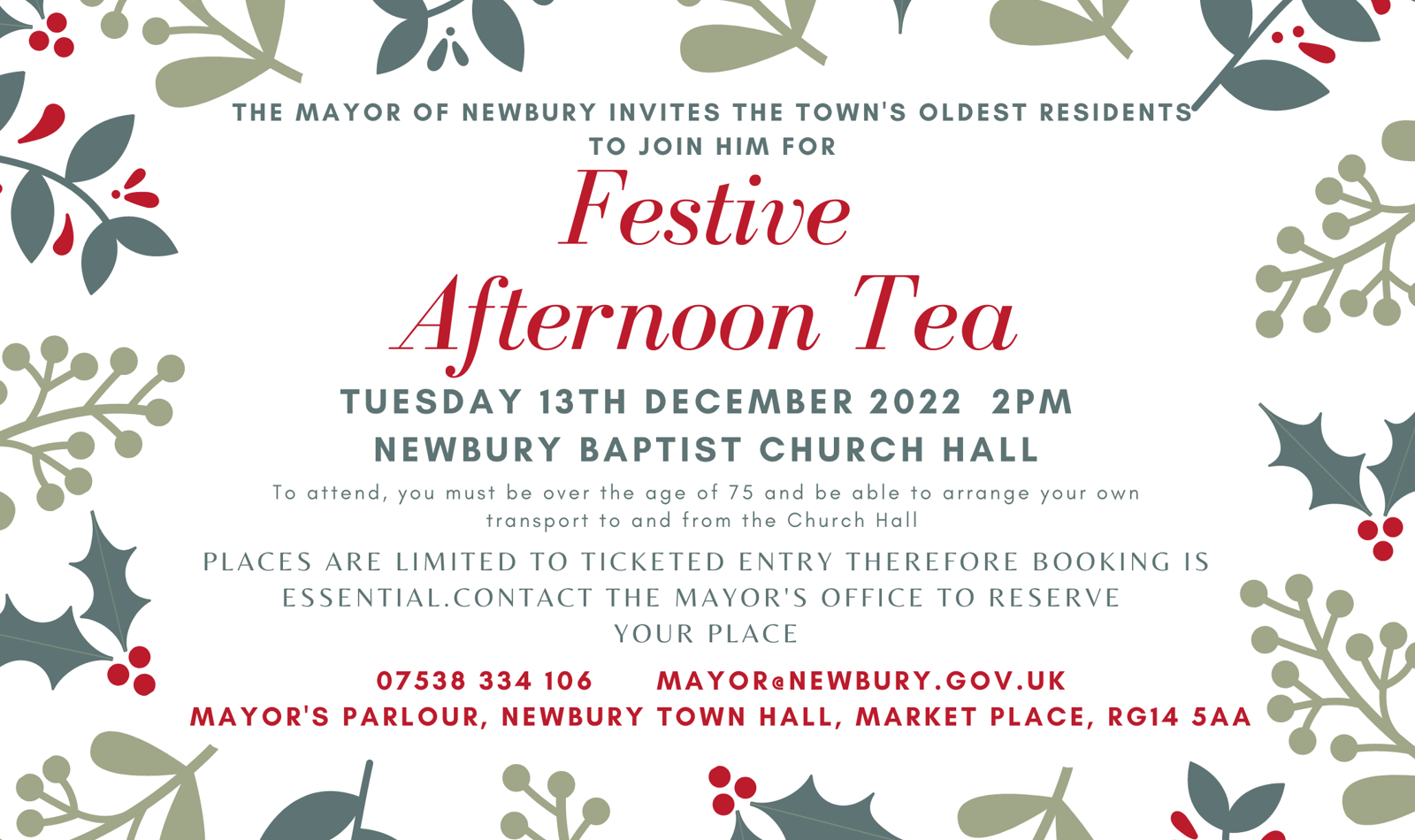 Festive Afternoon Tea Poster