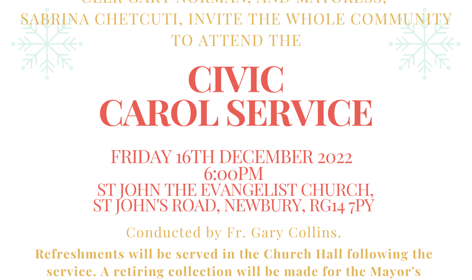 Civic Carol Service Invite
