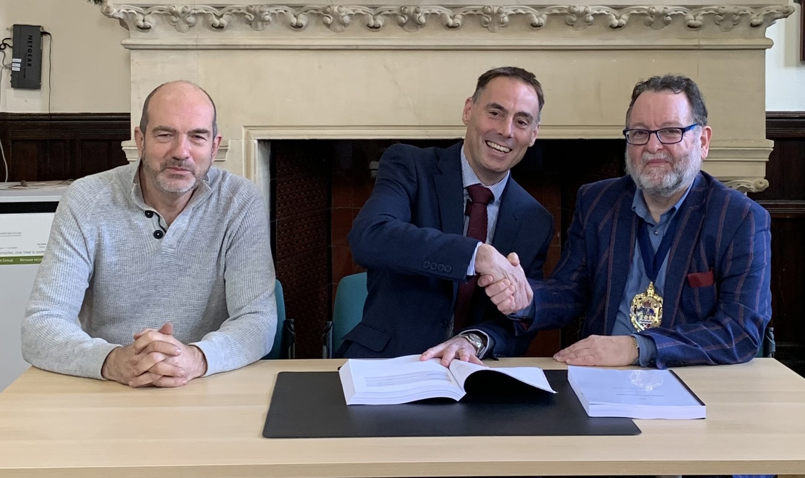 Mayor Signing John O'conner Contract