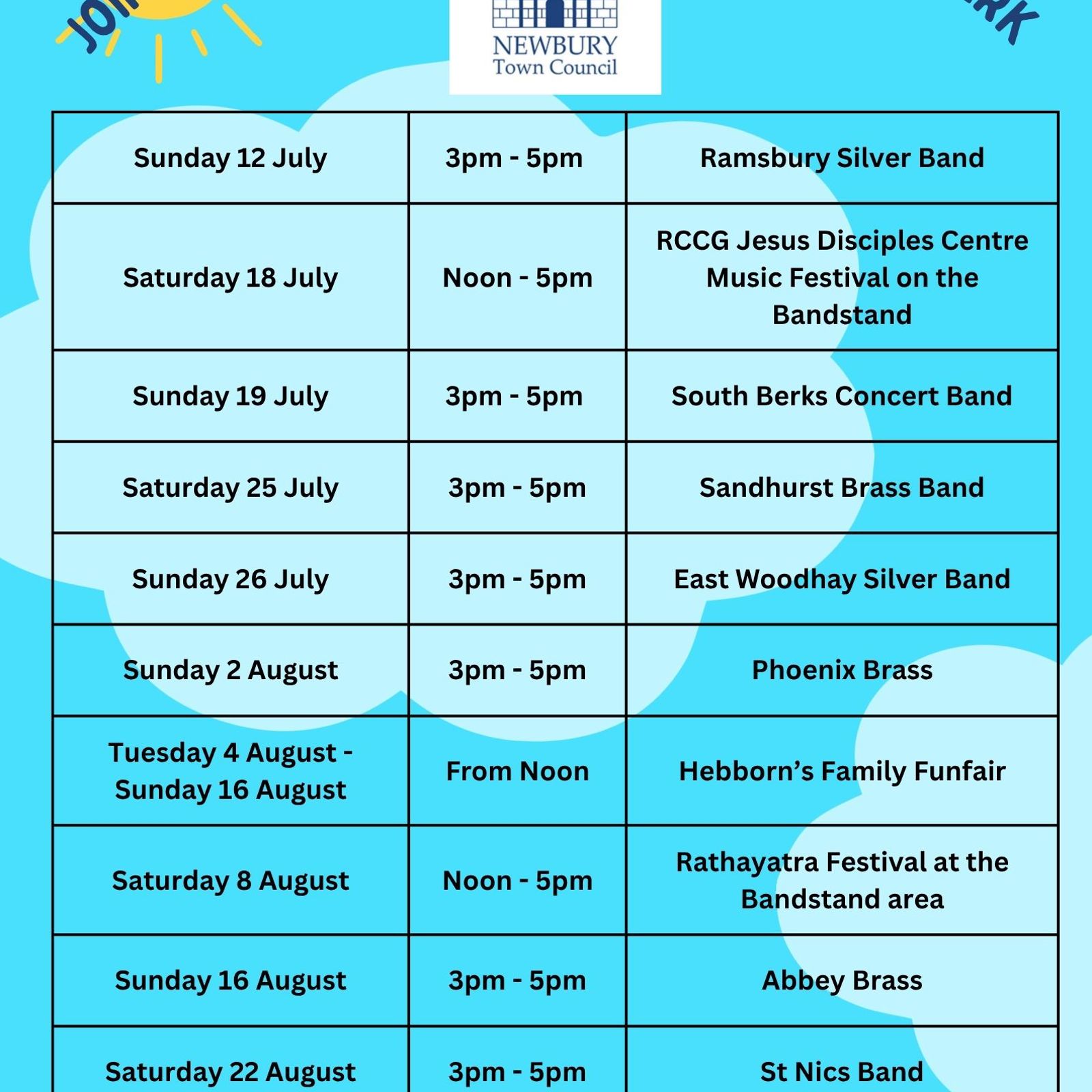 Victoria Park 2026 Events From Mid July