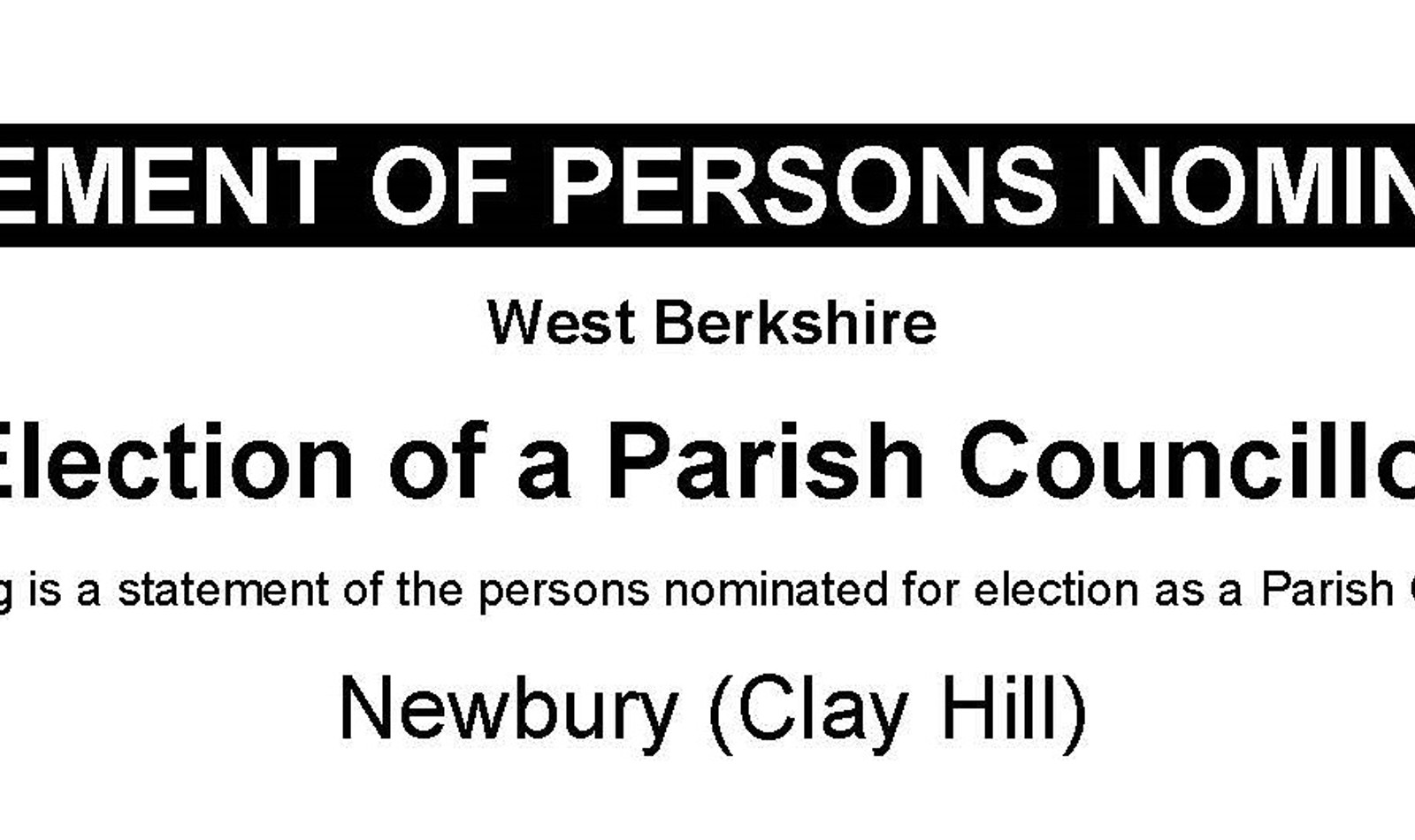 SOPN Newbury Clay Hill